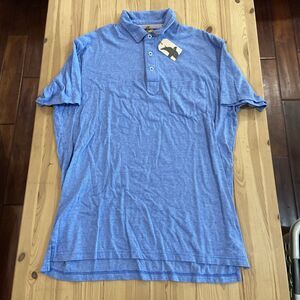 NWT RELWEN Fine line Jersey Polo XL Blue Huckberry